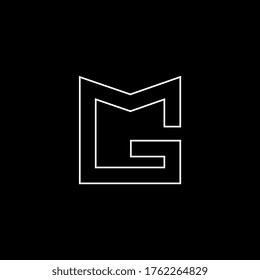 Diseño del logotipo de la letra MG. Letras iniciales icono del logotipo de MG. Letra abstracta MG M G mínima plantilla de diseño de logotipo. vector de diseño de letras M G con colores negros. logotipo de mg.