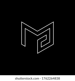 Logo-Design für MG-Buchstaben. Anfangsbuchstaben MG Logo Symbol. Abstrakter Brief MG M G minimale Logo Design Vorlage. M G Buchstaben Design Vektor mit schwarzen Farben. mg Logo.