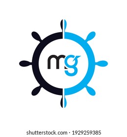 MG Letter Logo Design. Initial letters MG logo icon. Abstract letter MG M G minimal logo design template. M G letter design vector with black colors. mg logo.