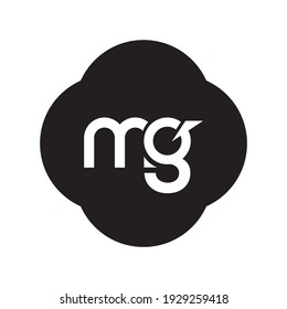 Diseño del logotipo de la letra MG. Letras iniciales icono del logotipo de MG. Letra abstracta MG M G mínima plantilla de diseño de logotipo. vector de diseño de letras M G con colores negros. logotipo de mg.