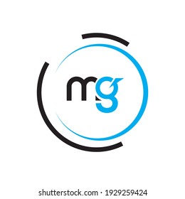 MG Letter Logo Design. Initial letters MG logo icon. Abstract letter MG M G minimal logo design template. M G letter design vector with black colors. mg logo.