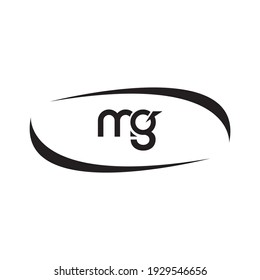 Logo-Design für MG-Buchstaben. Anfangsbuchstaben MG Logo Symbol. Abstrakter Brief MG M G minimale Logo Design Vorlage. M G Buchstaben Design Vektor mit schwarzen Farben. mg Logo.