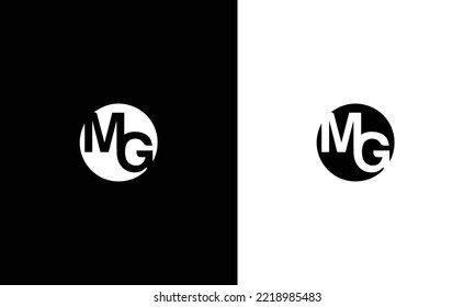 Diseño del logotipo de la letra MG. Letras iniciales icono del logotipo de MG.