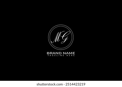 MG letter logo design on black background. MG creative initials letter logo concept. MG unique design