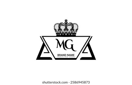 MG letter logo design on black background. MG creative initials letter logo concept. MG unique design