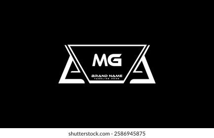 MG letter logo design on black background. MG creative initials letter logo concept. MG unique design