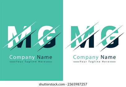 Plantilla de diseño del logotipo de la letra MG. Ilustración del logotipo del vector