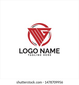 MG letter logo design vector