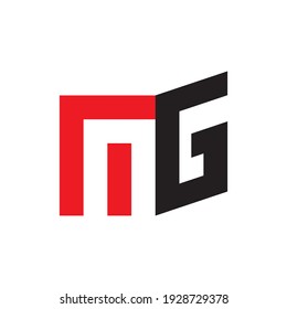Logo-Design-Vektorgrafik von MG-Buchstaben