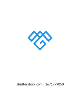 MG letter simple creative logo