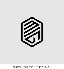 MG line geometric monogram with high quality professional design that will print well