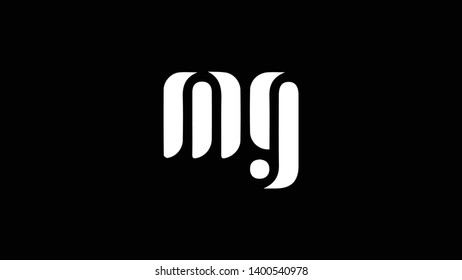MG logo design template vector illustration minimal design