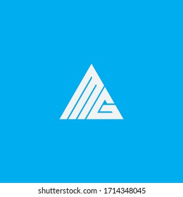 MG logo design. Vector illustration.