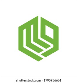 Signo vectorial de diseño de logotipo MG