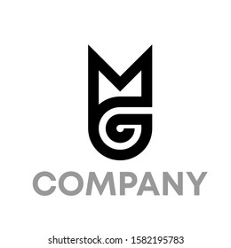 MG logo icon design template sign
