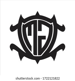 MG Logo monogram isolated with frame shield shape design template