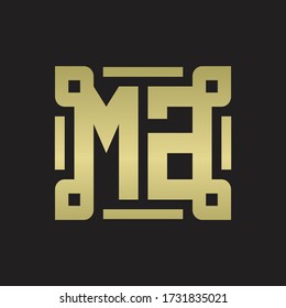 MG Logo monogram with piece line art design template