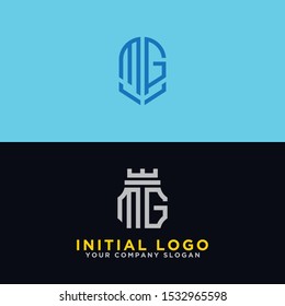 MG Logo Set modern graphic design, Inspirational logo design for all companies. -Vectors