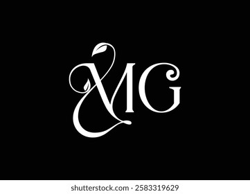 MG luxury logo design vector icon symbol circle