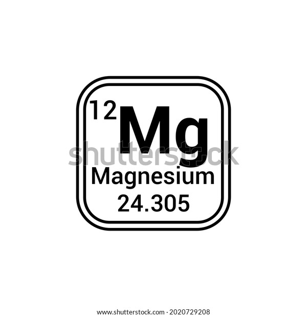 Mg Magnesium Chemical Element Periodic Table Stock Vector (Royalty Free ...