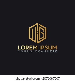 MG MiG letter logo design vector