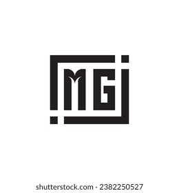 MG minimalist geometric symbol logo in high quality professional design that will print well across any print media