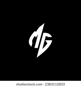 Diseño del logotipo de soporte de monograma MG con concepto de forma fresca en vector