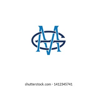 MG Monogram icon logo amblem typography logo