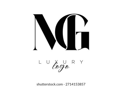 MG Serif Letter Monogram Typography Logo for Elegant Premium Branding Identity