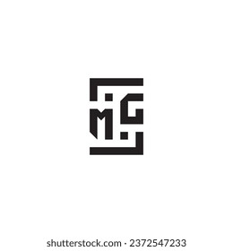 MG square concept retro logo in high quality professional design that will print well across any print media