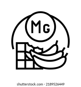 mg vitamin line icon vector. mg vitamin sign. isolated contour symbol black illustration