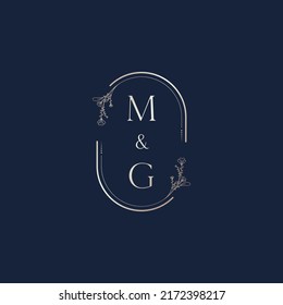 MG wedding initial logo letters in high quality professional design that will print well across any print media