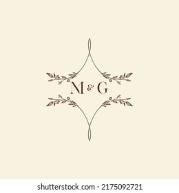 MG wedding initial logo letters in high quality professional design that will print well across any print media