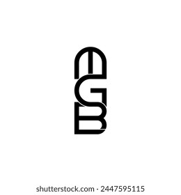 mgb initial letter monogram logo design