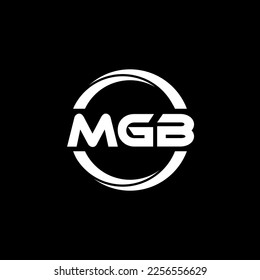 MGB letter logo design in illustration. Vector logo, calligraphy designs for logo, Poster, Invitation, etc.