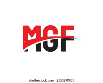 Letra MGF Ilustración del vector de diseño del logotipo inicial