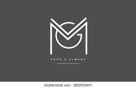 MG,GM ,M ,G,  Abstract Letters Logo Monogram