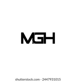 mgh lettering initial monogram logo design