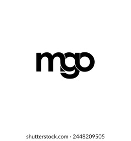 mgo initial letter monogram logo design