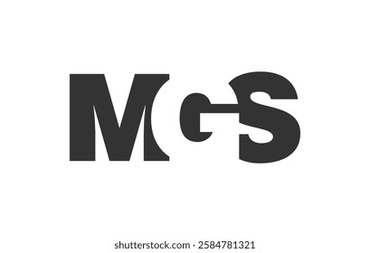 MGS logo design. Initial letter M G S bold font style for tech startups, consulting, corporate branding. Creative company name, headlines typography identity, trendy logotype. Vector illustration.