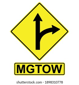 MGTOW Men Go Their Own way, vector arrow sign aside Men Go Their Own way