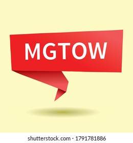 MGTOW Wort auf Sprachblase Vektorgrafik.
