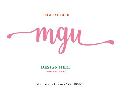 MGU lettering logo is simple, easy to understand and authoritative