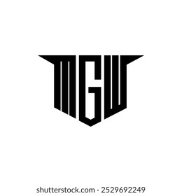 MGW letter logo design with white background in illustrator, vector logo modern alphabet font overlap style, calligraphy designs for logo, Poster, Invitation, etc.