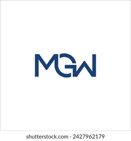 mgw letters vector logo template