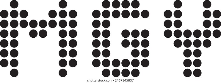 MGY Dot logo design, icon, symbol, vector file,
