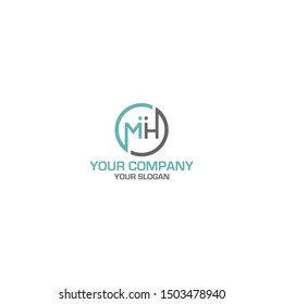 MH Church Logo Design Vector