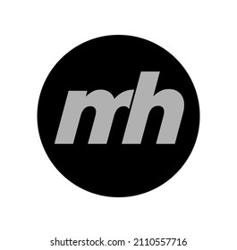 MH company name initial letters monogram. MH icon.