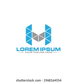 Diseño del logotipo creativo MH Mejor diseño del logotipo MH y vector y abstracto