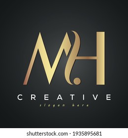 MH creative luxury logo design